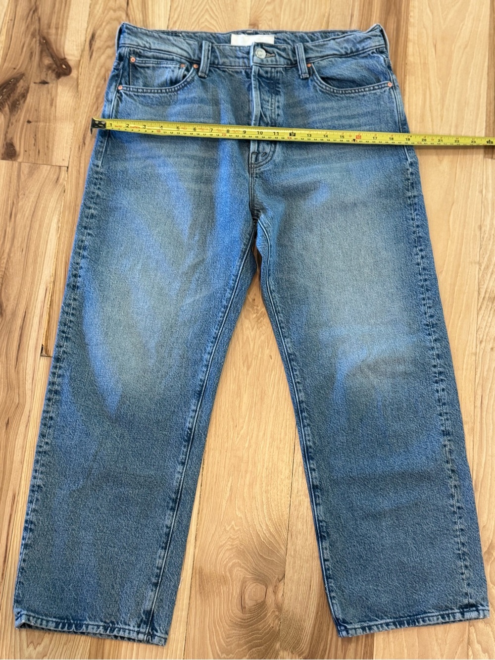 MOTHER Superior The Ditcher Crop Jeans 29 Leap At The Chance Straight Leg - Picture 2 of 10
